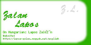 zalan lapos business card